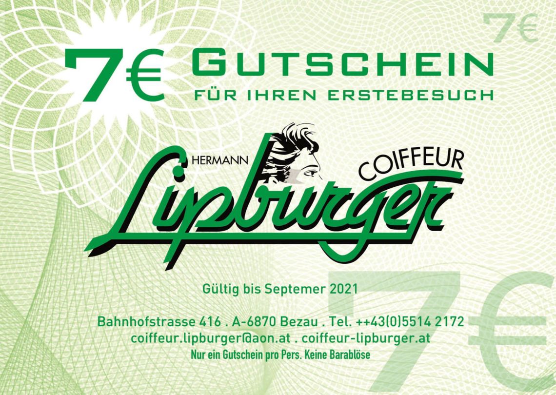 Ihr Friseurgutschein Von Friseur Coiffeur Lipburger In Bregenz